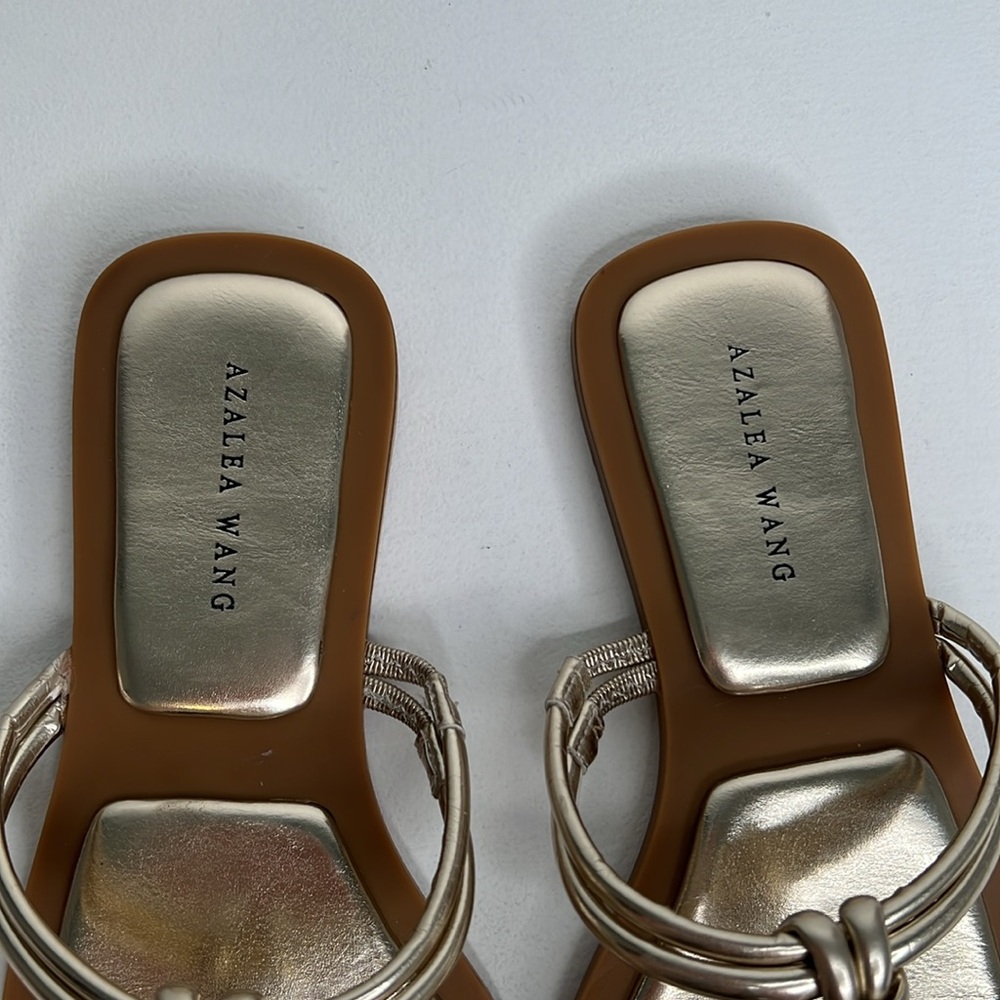 Azalea Wang Stetson Sandal In Gold size 39 - Picture 8 of 10